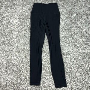 Lululemon Pants Womens 4 Black High Rise‎ Ankle Leggings Yoga Gym Workout Align